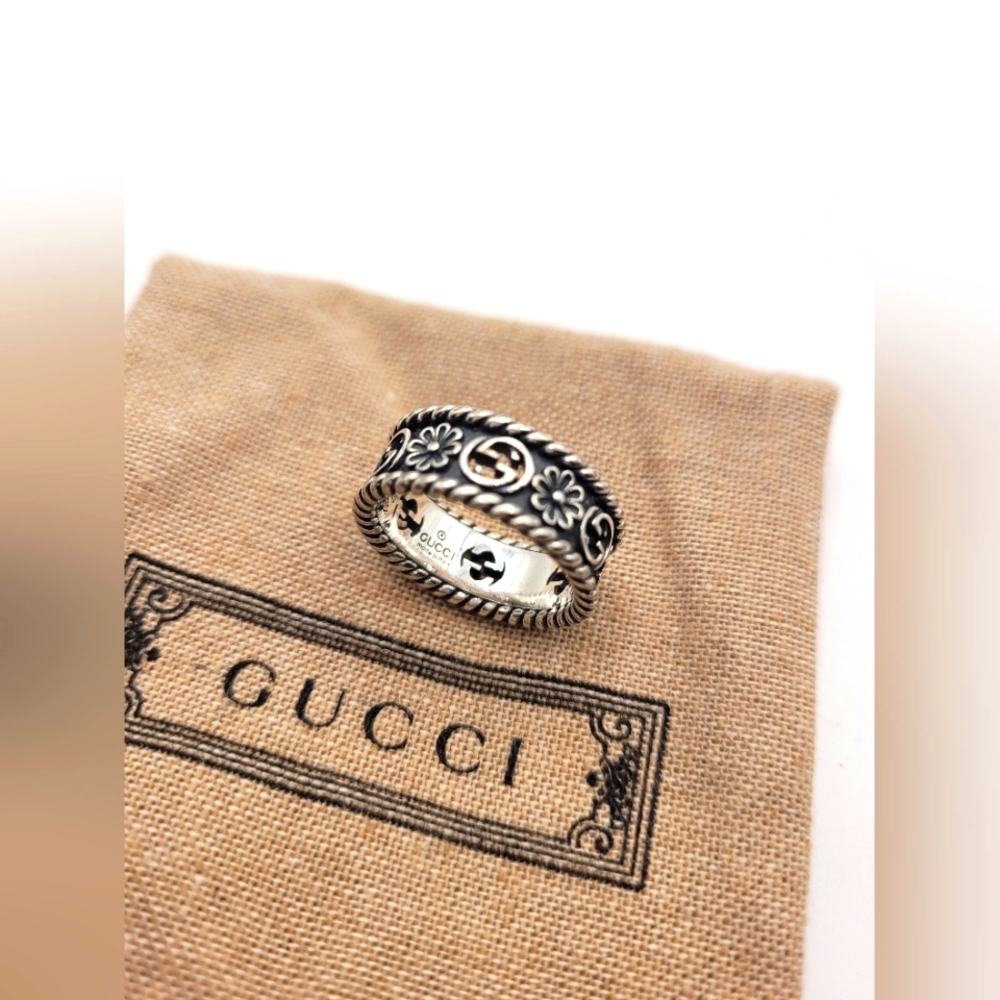 Gucci GG Flower Silver Ring